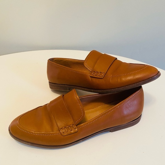 Madewell Shoes - Madewell The Alex Loafer Women's Size 7 Leather Brown Slip On Comfort Flats